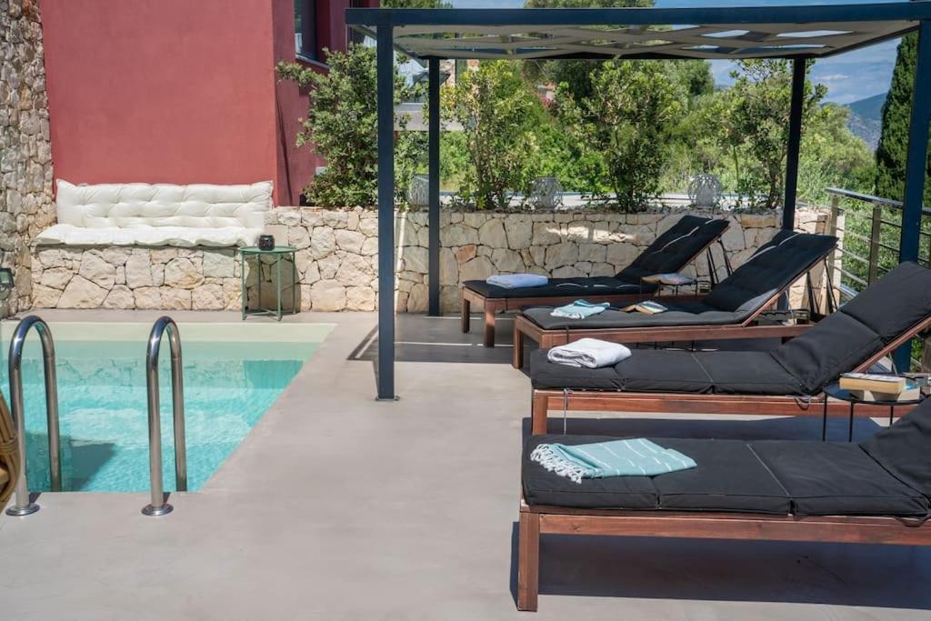 Villa Elisabeth Sea View Private Pool Fiskardo Kefalonia Katsaráta Екстериор снимка
